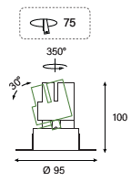 Wall Washer XUL A27 Lumos - Medium 75mm